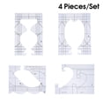 thumbnail image 2 of Formas de costura curvas acrílicas Clear Redacción Patrón de dibujo Tasadores Crafters Guía de marcado Suministros para principiantes 4 piezas Guardurnaity HA012219-00, 2 of 7