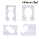 thumbnail image 3 of Bearachild Reglas de costura curvas acrílicas, 4 piezas, plantillas de patrones de dibujo transparentes, sastres, artesanos, suministros de guía de Artesanía Bearachild HA012219-00, 3 of 6