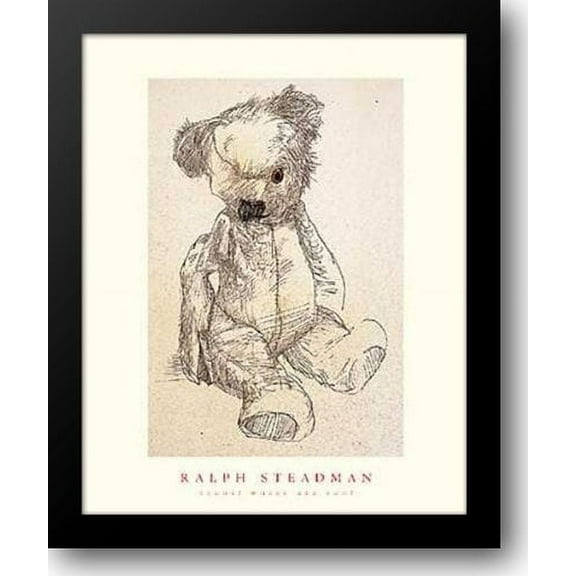 Ralph Steadman Framed Art Print 14x16 "Teddy"