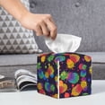 thumbnail image 6 of Gukieu Colorful Pineapples1 Print Leather Tissue Box, PVC Waterproof Velcro Opening and Closing Square Tissue Box Holder, Suitable for Home and Office Decoration, 6 of 7