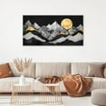 thumbnail image 3 of HFDF Black and Gold Wall Art Mountain Pictures Wall Decor Canvas Prints Above Bed Artwork Paintings Home Office Decorations for Living Room Bedroom Dinning Room Kitchen 24x20inch Framed, 3 of 7