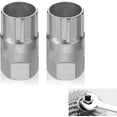 thumbnail image 1 of 2 Pcs Outil de Retrait de Roue Libre de Bicyclette, Manchon de Volant d'Inertie de Bicyclette, Réparation de Support de Vélo de Montagne, Retrait de Cyclisme, Outil de Retrait de Cadenas en Acier au Carbone Compatible avec Sunrace Shimano et Autres Roues Libres à 12 Rainures, 1 of 7