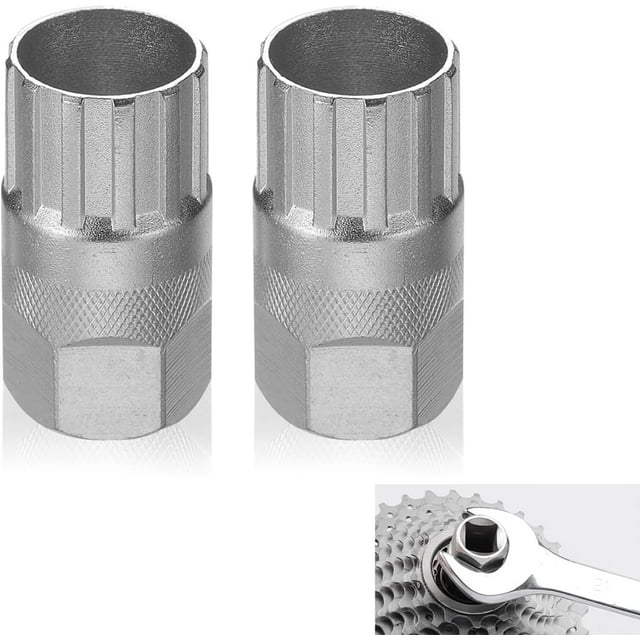 2 Pcs Outil de Retrait de Roue Libre de Bicyclette, Manchon de Volant d'Inertie de Bicyclette, Réparation de Support de Vélo de Montagne, Retrait de Cyclisme, Outil de Retrait de Cadenas en Acier au Carbone Compatible avec Sunrace Shimano et Autres Roues Libres à 12 Rainures