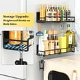 thumbnail image 5 of 2 Pack Magnetic Spice Rack for Refrigerator and Oven, Magnetic Fridge Organizers and Storage Metal Black, Strong Magnets Shelf Seasoning Organizer Gadgets, 5 of 7