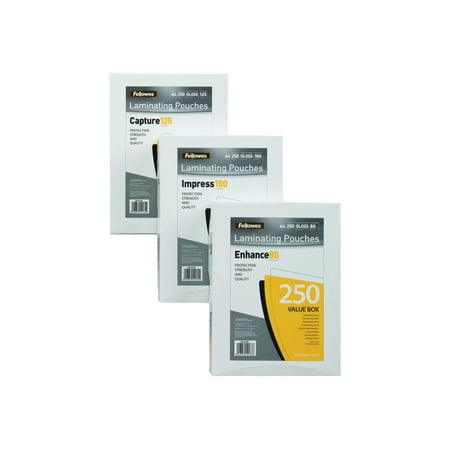 Fellowes Laminating Pouches Enhance 80 micron - 25 - A3 (11.7 in x 16.5 in) lamination pouches