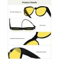 thumbnail image 5 of TINHAO Night Driving Fit Over Glasses Anti-Glare Night Vision Glasses for Men Women Oversized Nighttime Glasses Yellow Lens, 5 of 8