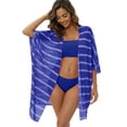 thumbnail image 2 of Women's 3 Piece Bandage Swimsuits with Kimono Cover Up Top+ High Waisted Thong Bikini Sets Solid Color Tankini Bathing Suit for Women XS-XL, 2 of 9