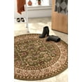 thumbnail image 2 of Well Woven Barclay Sarouk Traditional Oriental Panel Green 3'11" Round Rug, 2 of 5