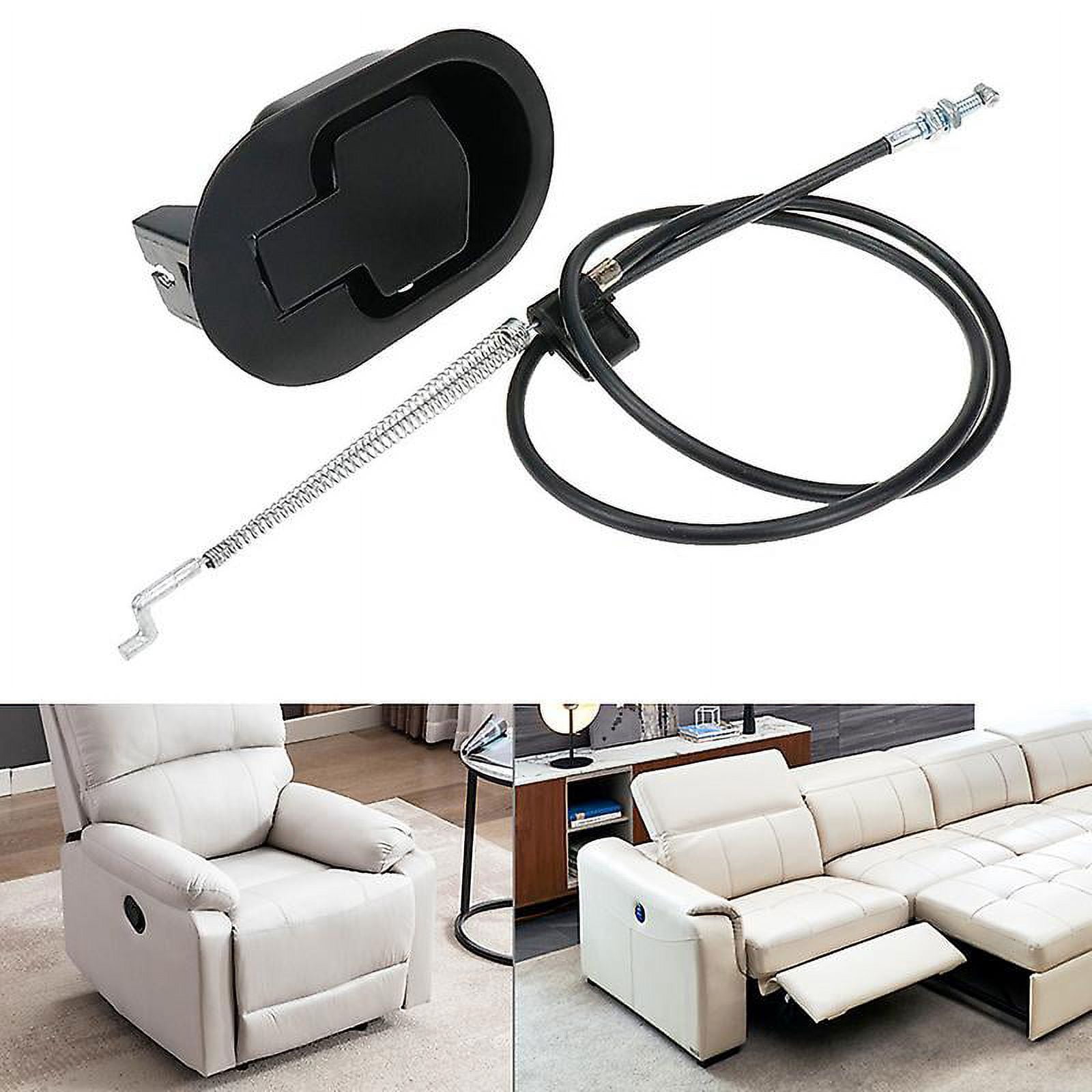 Poignée De Rechange Universelle Pour Fauteuil Inclinable - Noir ABS | Compatible Câbles 3mm Et 6mm
