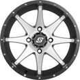 thumbnail image 2 of Sedona A7647056-43S Storm Wheel 14X7 4/156 4+3 (+5Mm) Blk/Machined, 2 of 2