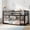 Espresso, variant on Sailvan Floor Bunk Bed Twin Over Twin, Solid Wooden/Solid Rubber, Upper Bed Platforms crafted with Strengthened Slats
