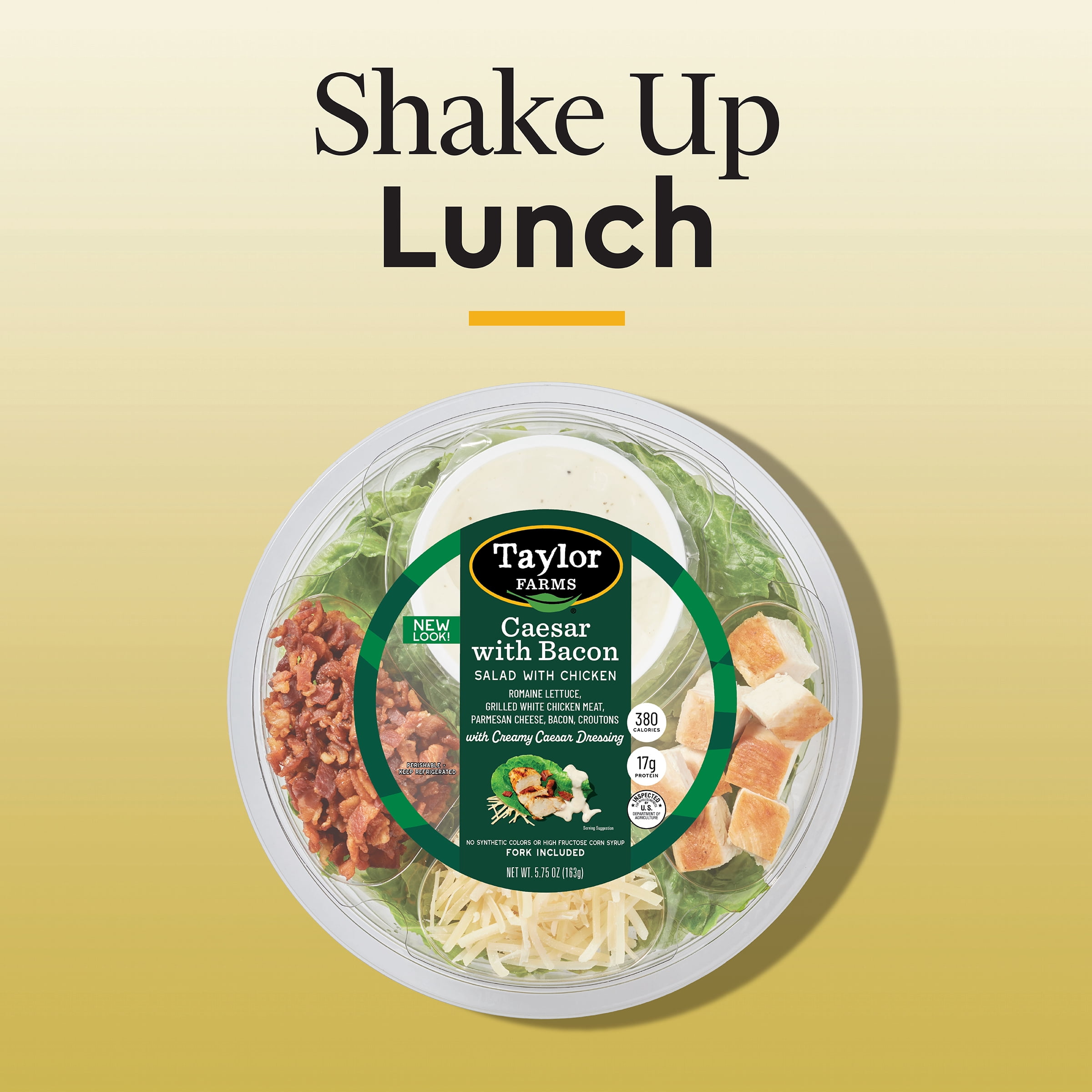 Taylor Farms Caesar Salad with Bacon and Chicken, 5.75 oz (Fresh)