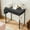 Black, variant on ZUNMOS Small Desk with Fabric Drawers & Storage Bag Iron Hook, Home Office Computer Desk, Writing Desk for Bedroom, 32 Inch, Black