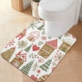 thumbnail image 2 of Yayeee Bath Rug for Bathroom Floor Non Slip Rectangle Fluffy Soft Absorbent Mat, 16"x24", Brown Nordic Christmas House, 2 of 7