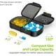 thumbnail image 2 of Weekly Pill Organizer 2 Times a Day,Pill Box 7 Day with One-Side Large Opening Design for Easy Filling,Black Privacy Protection Pill Case, 2 of 5