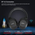 thumbnail image 3 of Auriculares NIA NIA NX100 Auriculares para colocar sobre la oreja plegables Auriculares inalámbricos Bluetooth Auriculares de música 3.5 mm AUX IN Tarjeta TF Reproducción de música Radio FM con micróf NIA Auriculares, 3 of 7