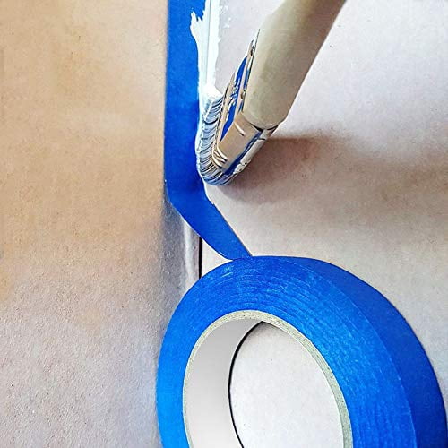 IDL Packaging 3 Rolls of 2" x 60 yards Blue Painters Tape for Painting, Natural Rubber