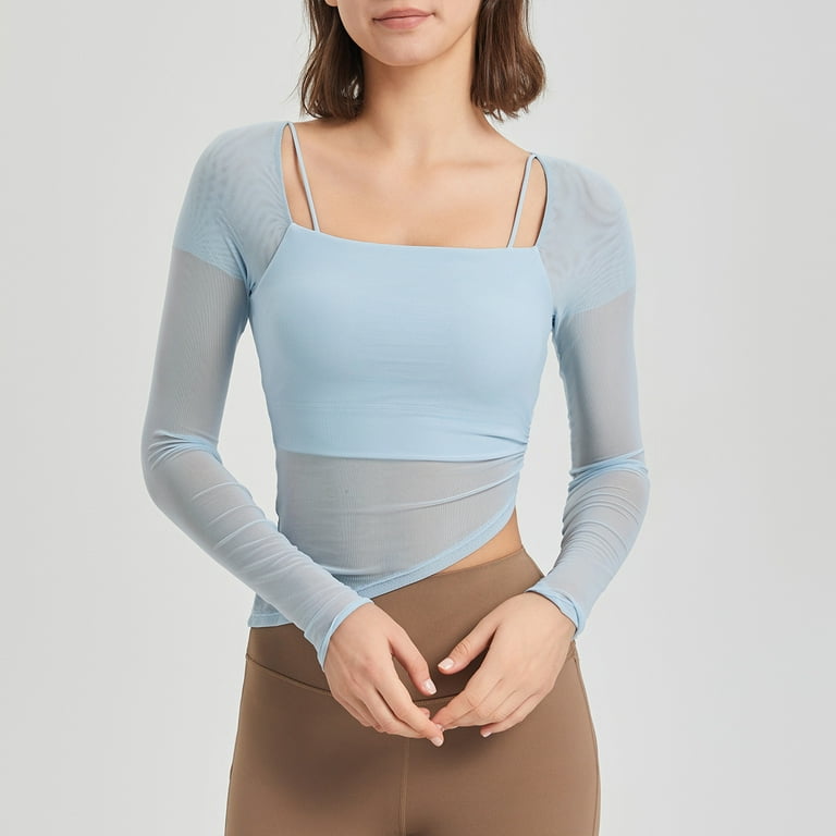 See through yoga tops discount