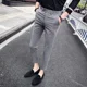 thumbnail image 5 of Pantalones de oficina para hombre, negros, tallas grandes, trajes para hombre, pantalones, ropa de trabajo, oferta, ropa informal fina, novedad en ropa de lujo de primera calidad, 5 of 5