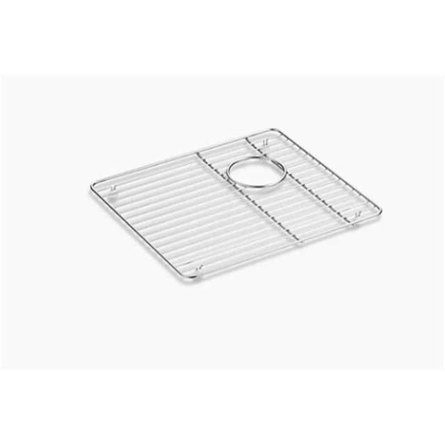 Kohler K-9234-ST Riverby Bottom Left-Hand Kitchen Sink Basin Rack for K-8669, Stainless Steel