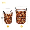 thumbnail image 3 of Balery Vintage Basketball Cesta de ropa redonda con asas, impermeable, independiente, para ropa, juguetes, dormitorio y familia-Small, 3 of 6