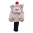 thumbnail image 4 of Funda para palo de golf con diseño de cerdo de peluche de dibujos animados, elegante y fácil de poner y quitar, ideal para amigos., 4 of 8