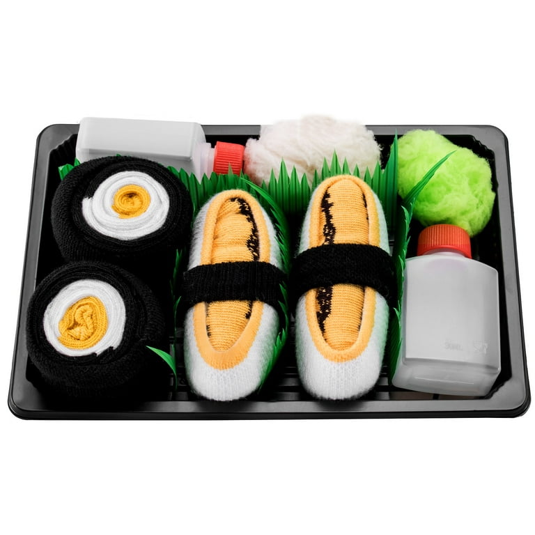 Rainbow Socks - Men's Women's - Sushi Socks Box Salmon Tamago Tuna Maki - 5  Pairs