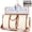 White, variant on Pebbuoy Travel Bag with Internal Straps Large Capacity Waterproof Foldable Clothing Storage Bag Great Load Bearing Handles Detachable Garment Duffle Bag with Independent Shoe Pocket
