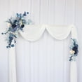 thumbnail image 3 of yuksok 2 Pieces Silk Flower Swag Arch with Leaf Garland for Window Table Backdrop Blue, 3 of 9