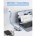 thumbnail image 6 of LENTION USB C Hub with 4 USB 3.0&Type C Charging Multiport Adapter Compatible MacBook,Windows,Chrome(C31,Gray), 6 of 17