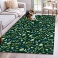 thumbnail image 5 of Area Rug 48×72in, Watercolor Pastoral Leaves Floor Carpet Living Room Rug, Country Botanical on Dark Green Non-Slip Welcome Mat Indoor Rugs for Bedroom Dining Room, 5 of 9