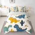 thumbnail image 2 of Castle Fairy Kawaii Dinosaurs Twin Bedding Sets 7-Piece for Kids Children,Cartoon Animal Dino Bedding Comforter Set Microfiber,Cute Woodland Wildlife Breathable Sheet Sets,Super Cozy Room Decor, 2 of 8