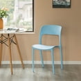 thumbnail image 6 of Modern Plastic Outdoor Dining Chair with Open Curved Back, 6 of 7