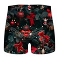 thumbnail image 3 of EOYWHK Big and Tall Christmas Underwear for Men Stretch Elastic Waist Long Leg Panties Seamless Flat Front Graphic Print Brief with Pouch, 3 of 3