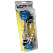 Cables Unlimited FLTKITCLEAR Clear 1 x 18-Inch 1 Device Floppy 2 x 24-Inch 2 Device UDMA Rounded Cable Kit