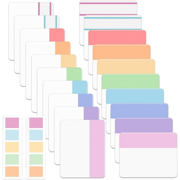 Dianmai Sticky Index Tabs, 500 Pcs Tabs 2 Inch, Writable and Repositionable File Tabs Flags Colored Page Markers Labels for Reading Notes, Books and Classify Files, 21 Sets 10 Colors