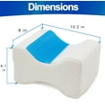 thumbnail image 5 of Orthopedic Cooling Gel & Memory Foam Knee Pillow - Leg Support Wedge, Lumbar & Spine Alignment for Side Sleepers - Washable Soft Cover, 5 of 6
