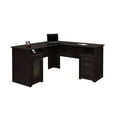 thumbnail image 1 of Scranton & Co Wooden 60" L Shaped Computer Desk in Chocolate, 1 of 7