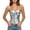 Silver, variant on Womens Strapless Court Corset Sweetheart Front Zip Buckle Bustier Top Slim Fit Shapwear for Halloween Silver L