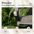 thumbnail image 2 of MF Studio 8-Piece Outdoor Patio Dining Set with 13ft Navy Blue Umbrella, 60" Metal Patio Table and Textilene Chairs(2 Swivel, 4 Dining Chairs) for 6 People, Black & Brown-gray, 2 of 18