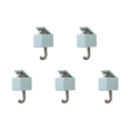 thumbnail image 2 of Ganchos Decorativos Kuymtek para Pared Con Dibujos Azul Claro 5 Uds., 2 of 7