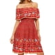 thumbnail image 3 of Sonducket Vestido corto informal para niñas, vestido veraniego cómodo de cintura alta, para discoteca, vacaciones, noche, verano, ropa de moda, Prendas para la parte del cuerpo Rojo L, 3 of 6