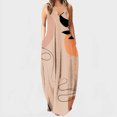 thumbnail image 1 of Lenago Robe de Maternité Grande Taille Mode Femme Aguichant Vintage Col en V Sans Manches Imprimée Robes de Soirée Été Plage en Liquidation, 1 of 5