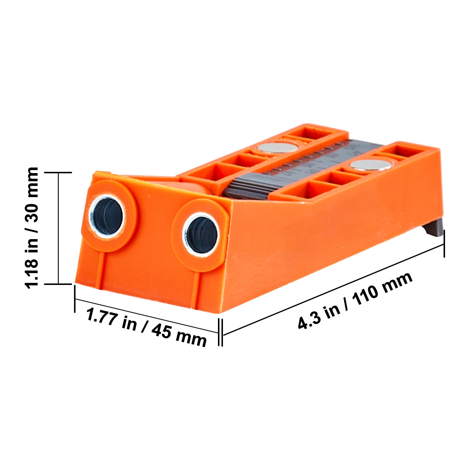 KFFKFF Pocket Hole Jig, 56 Pcs Mini Jig Pocket Hole System with 9" C-clamp, Step Drill, Wrench, Drill Stop Ring, Square Drive Bit, and Screws, for DIY Carpentry Projects