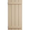 thumbnail image 6 of Ekena Millwork 22"W x 54"H Rustic Four Board Joined Board-n-Batten Rough Sawn Faux Wood Shutters (Per Pair), Primed Tan, 6 of 11