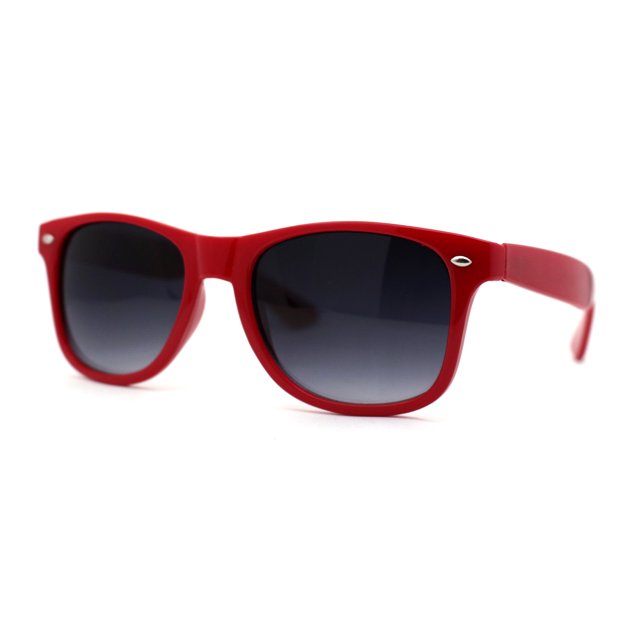 Classic Iconic Pop Color Horn Rim Sunglasses Red Smoke