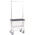 thumbnail image 3 of R&B Wire 200F56 Large Capacity Wire Frame Metal Laundry Cart with Double Pole Rack, 3 of 3