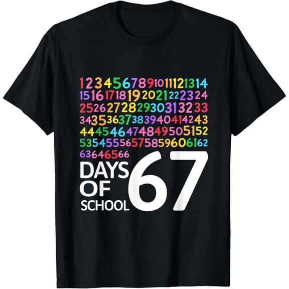 67th Meme Funny 100th Day of School for Teachers Students 67 Adult T-shirt