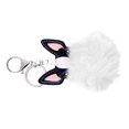 thumbnail image 5 of Cachorro Perro Llavero Pelota De Piel Sintética Mujer Bolso Colgante Llavero-100x80x40mm Blanco perfke Juguetes de peluche de piel sintética, 5 of 5