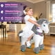 thumbnail image 2 of Monta a caballo, poni con forma de unicornio gris, modelo Y avanzado, 2 of 8